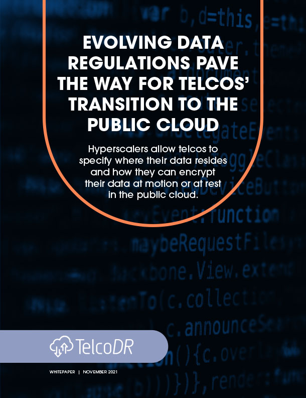 Telco public cloud data regulations whitepaper front cover